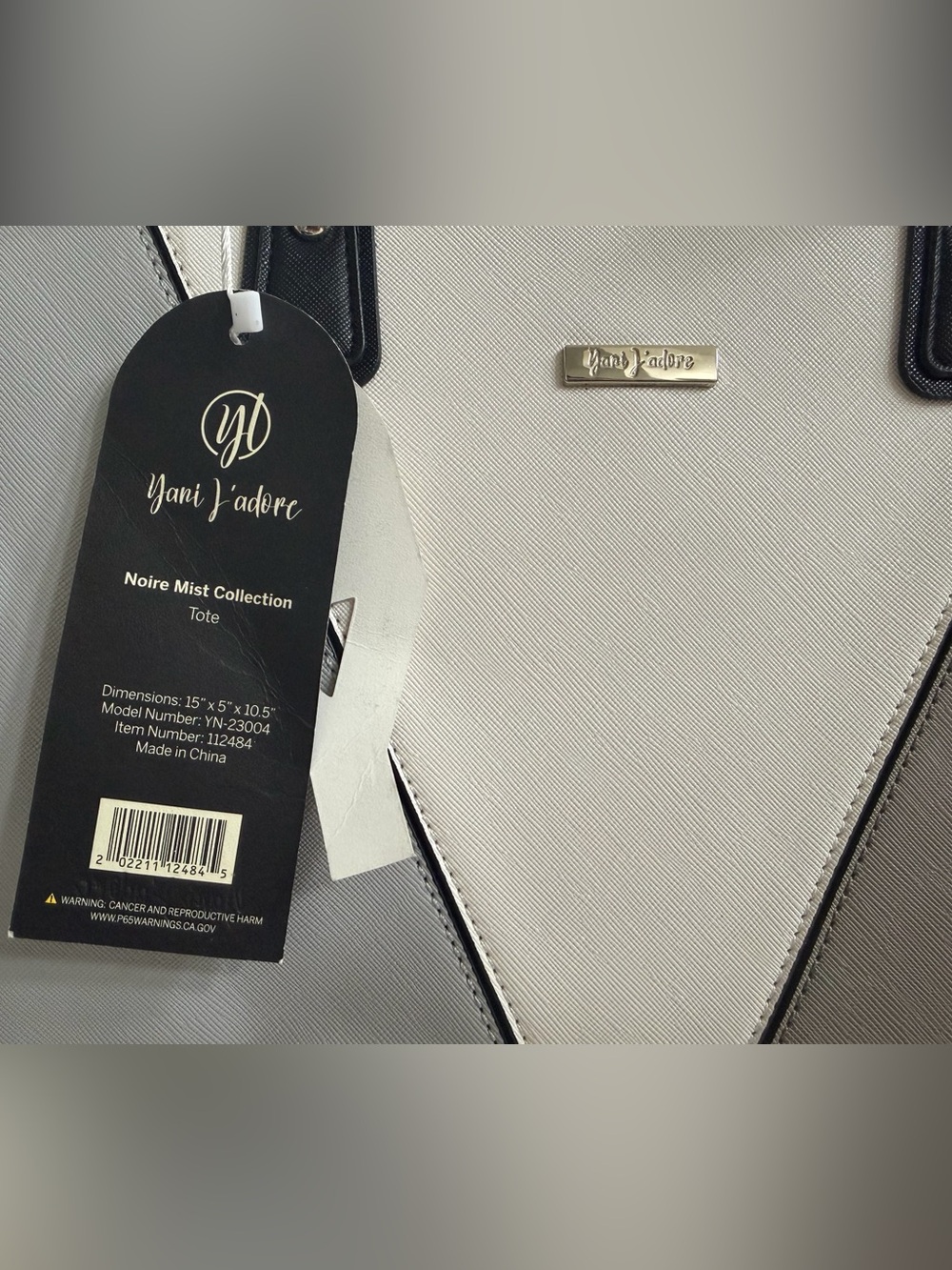 NEW Tote Purse Yani J'Adore large Norie Mist Collection  Zippered w/ Strap - Picture 4 of 6